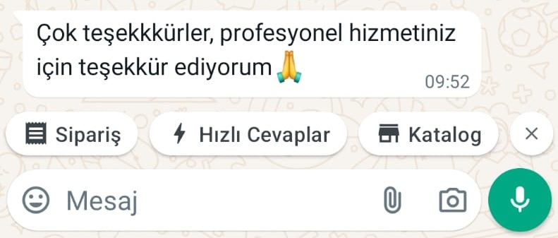 Müşteri memnuniyet mesajı 22