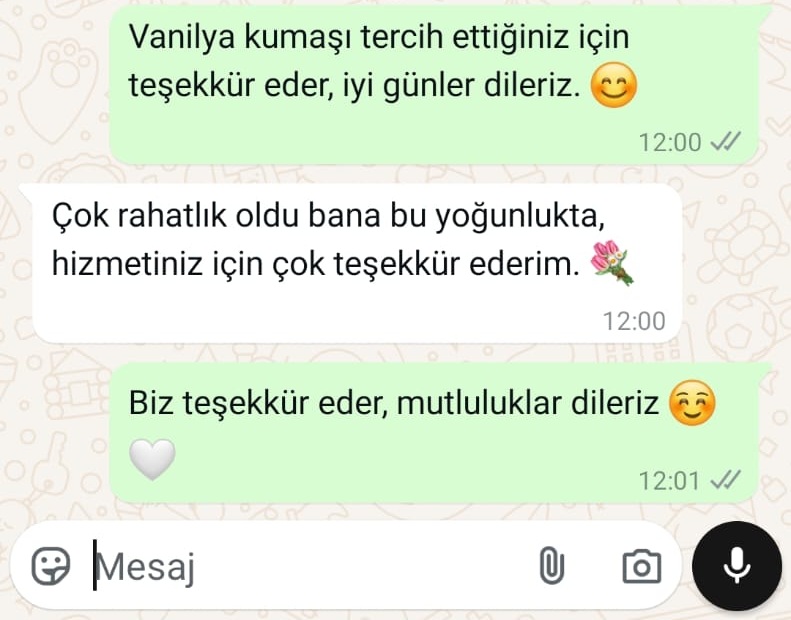 Müşteri memnuniyet mesajı 19