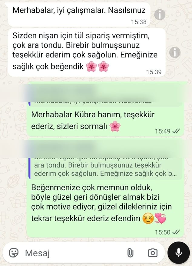 Müşteri memnuniyet mesajı 5