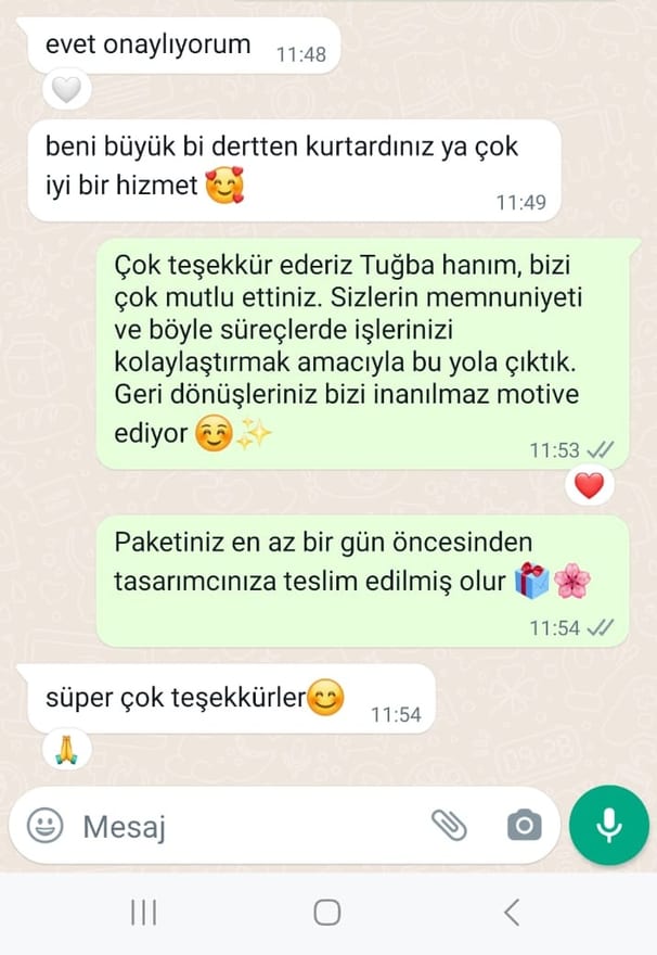 Müşteri memnuniyet mesajı 3