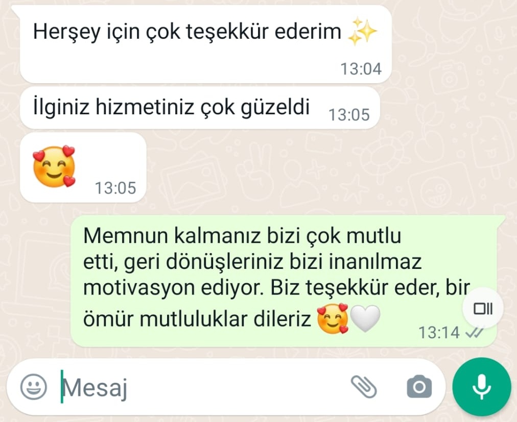 Müşteri memnuniyet mesajı 18